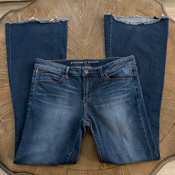 Articles Of Society Faith Flare Oakhurst Raw Hem Jeans Size 29 - Picture 3 of 10